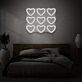Herzsymbole LED-Neonschild für Schlafzimmer oder Wohnzimmer