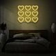 Herzsymbole LED-Neonschild für Schlafzimmer oder Wohnzimmer