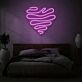 Herzform LED-Neonschild für Schlafzimmer und Wohnzimmer