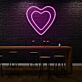 Doppeltes Herz LED-Neonschild für Bar oder Wohnzimmer