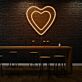 Doppeltes Herz LED-Neonschild für Bar oder Wohnzimmer