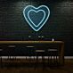 Doppeltes Herz LED-Neonschild für Bar oder Wohnzimmer