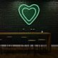 Doppeltes Herz LED-Neonschild für Bar oder Wohnzimmer