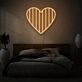 Herzform LED-Neonschild für Schlafzimmer und Wohnzimmer