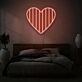 Herzform LED-Neonschild für Schlafzimmer und Wohnzimmer