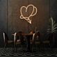 zwei Herzen Symbol LED-Neonschild für Wohnzimmer und Restaurant