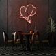 zwei Herzen Symbol LED-Neonschild für Wohnzimmer und Restaurant