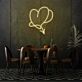 zwei Herzen Symbol LED-Neonschild für Wohnzimmer und Restaurant