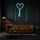 Schlüssel mit Herzform LED-Neonschild für Wohnzimmer oder Schlafzimmer