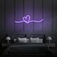 Herzlinie LED-Neonschild für Wohnzimmer oder Schlafzimmer
