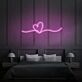 Herzlinie LED-Neonschild für Wohnzimmer oder Schlafzimmer