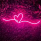 Herzlinie LED-Neonschild für Wohnzimmer oder Schlafzimmer