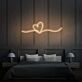 Herzlinie LED-Neonschild für Wohnzimmer oder Schlafzimmer