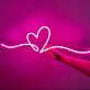 Herzlinie LED-Neonschild für Wohnzimmer oder Schlafzimmer