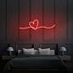 Herzlinie LED-Neonschild für Wohnzimmer oder Schlafzimmer