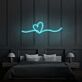 Herzlinie LED-Neonschild für Wohnzimmer oder Schlafzimmer