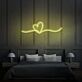Herzlinie LED-Neonschild für Wohnzimmer oder Schlafzimmer
