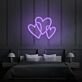 Drei Herzen LED-Neonschild für Wohnzimmer Schlafzimmer