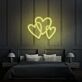 Drei Herzen LED-Neonschild für Wohnzimmer Schlafzimmer