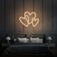 Drei Herzen LED-Neonschild für Wohnzimmer Schlafzimmer