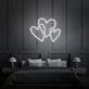 Drei Herzen LED-Neonschild für Wohnzimmer Schlafzimmer