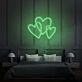 Drei Herzen LED-Neonschild für Wohnzimmer Schlafzimmer