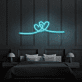 zwei verbundene Herzen LED-Neonschild für Schlafzimmer und Wohnzimmer