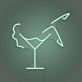 Cocktailglas mit Frauenbeinsilhouette LED-Neonschild für Bar Club