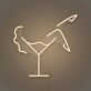 Cocktailglas mit Frauenbeinsilhouette LED-Neonschild für Bar Club