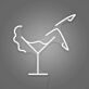 Cocktailglas mit Frauenbeinsilhouette LED-Neonschild für Bar Club