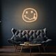 Smiley Gesicht mit herausgestreckter Zunge und gekreuzten Augen LED-Neonschild Wohnzimmer Jugendzimmer