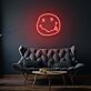 Smiley Gesicht mit herausgestreckter Zunge und gekreuzten Augen LED-Neonschild Wohnzimmer Jugendzimmer