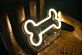 Hundeknochen LED-Neonschild für Haustierladen oder Wohnzimmer