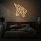 geometrischer Einhornkopf LED-Neonschild Schlafzimmer Wohnzimmer