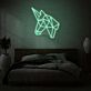 geometrischer Einhornkopf LED-Neonschild Schlafzimmer Wohnzimmer