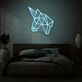 geometrischer Einhornkopf LED-Neonschild Schlafzimmer Wohnzimmer