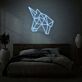 geometrischer Einhornkopf LED-Neonschild Schlafzimmer Wohnzimmer