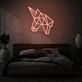 geometrischer Einhornkopf LED-Neonschild Schlafzimmer Wohnzimmer