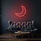 Halbmond LED-Neonschild Wohnzimmer Schlafzimmer