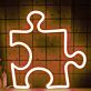 Puzzle Stück LED-Neonschild Wohnzimmer Kinderzimmer