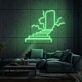 Treppe zu einer Tür mit Wolken LED-Neonschild Wohnzimmer Lounge