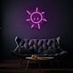 Sonne mit Gesicht LED-Neonschild für Wohnzimmer oder Kinderzimmer