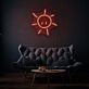 Sonne mit Gesicht LED-Neonschild für Wohnzimmer oder Kinderzimmer
