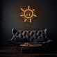 Sonne mit Gesicht LED-Neonschild für Wohnzimmer oder Kinderzimmer