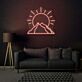 Berg mit Sonne LED-Neonschild für Wohnzimmer oder Schlafzimmer