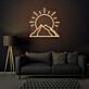 Berg mit Sonne LED-Neonschild für Wohnzimmer oder Schlafzimmer