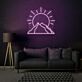 Berg mit Sonne LED-Neonschild für Wohnzimmer oder Schlafzimmer