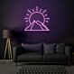 Berg mit Sonne LED-Neonschild für Wohnzimmer oder Schlafzimmer
