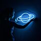 Saturnplanet LED-Neonschild für Gamingzimmer und Wohnzimmer