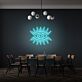 Auge mit Strahlen LED-Neonschild für Wohnzimmer oder Studio